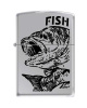 Зажигалка чёрный окунь ZIPPO 250 FISH - BIG MOUTH